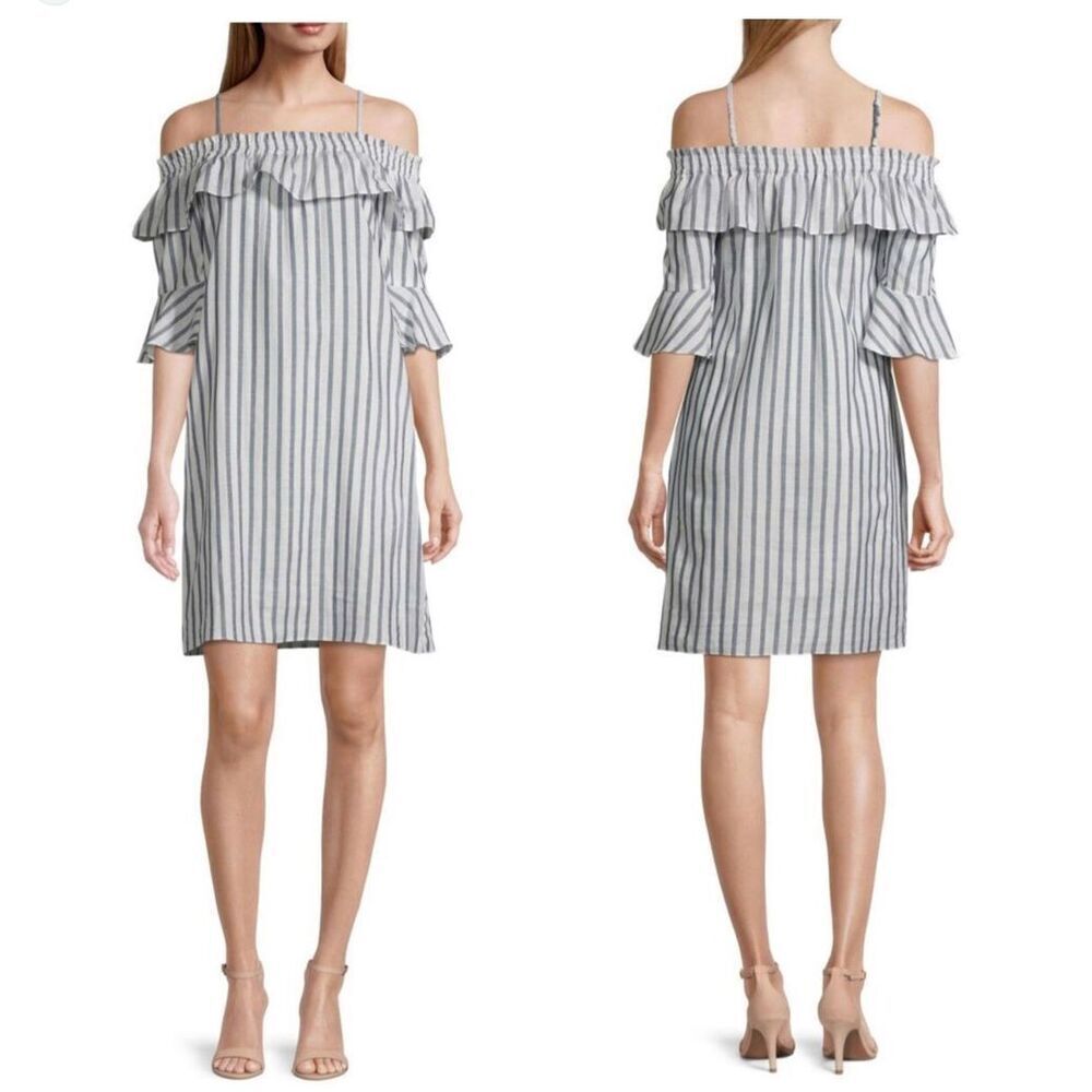Vivi Weekend Shift Dress, Off the Shoulder Ruffles, S. Pockets!!!